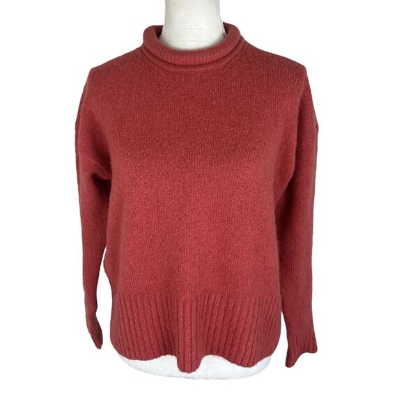 Madewell Fulton Pullover Sweater Boxy Fit Wool Alpaca Vintage Dahlia Size Small - Picture 3 of 10